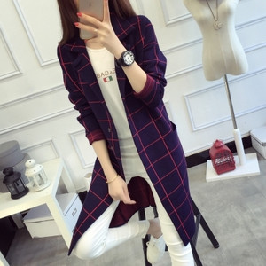 Дамско карирано палто в няколко цвята