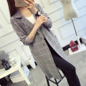 Дамско карирано палто в няколко цвята