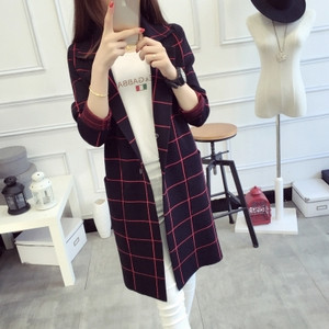 Дамско карирано палто в няколко цвята