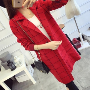 Дамско карирано палто в няколко цвята