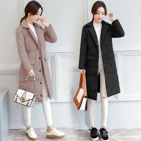 Дълго дамско яке с метални копчета и качулка в шест цвята