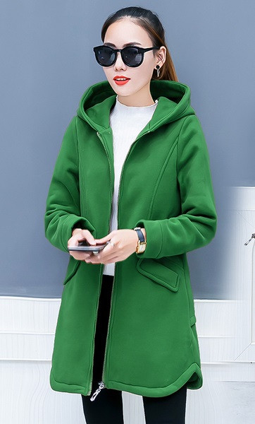 Спортно-ежедневно дамско палто с качулка в няколко цвята 