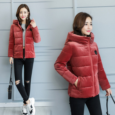 Стилно дамско яке с качулка в пет цвята