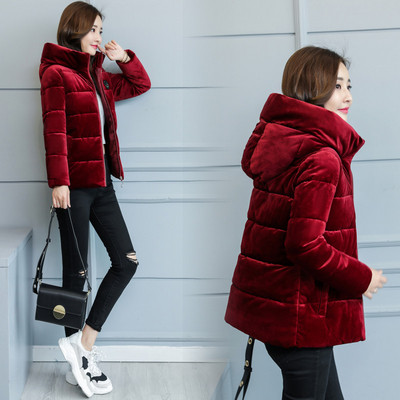 Стилно дамско яке с качулка в пет цвята