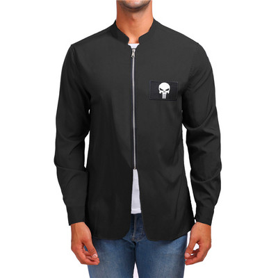 Есенно мъжко яке в няколко цвята с бродерия