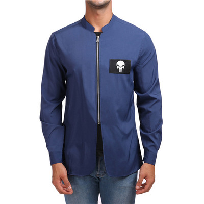 Есенно мъжко яке в няколко цвята с бродерия