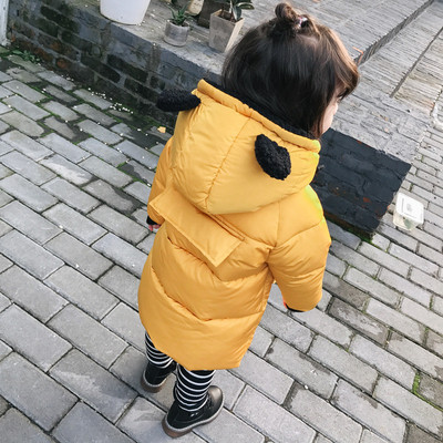 Зимно детско яке за момичета с 3D елементи 