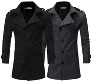 Мъжко дълго палто в два цвята