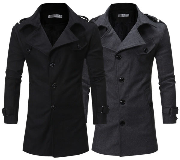 Мъжко дълго палто в два цвята