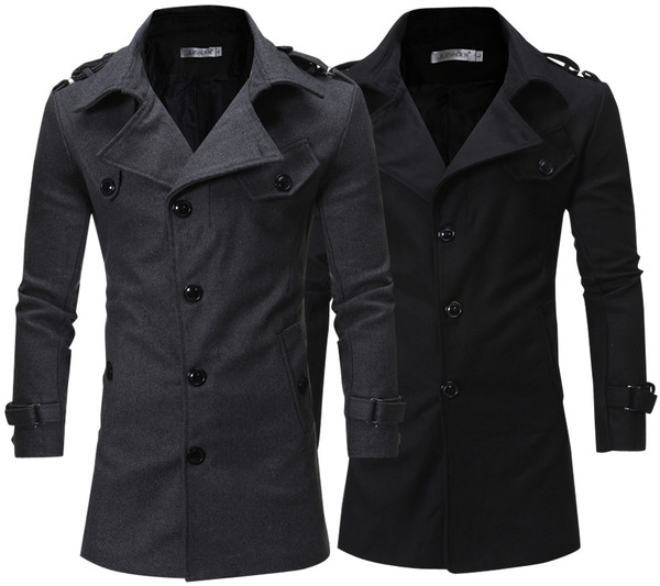 Мъжко дълго палто в два цвята