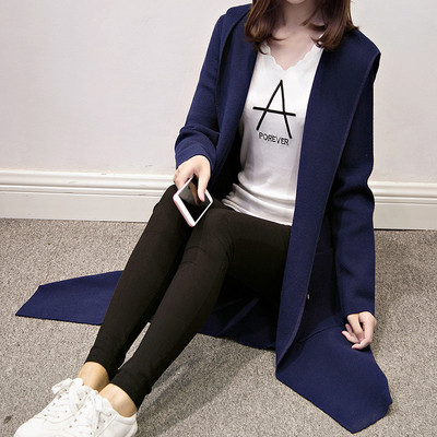 Ежедневно дамско палто с качулка дълъг модел в няколко цвята