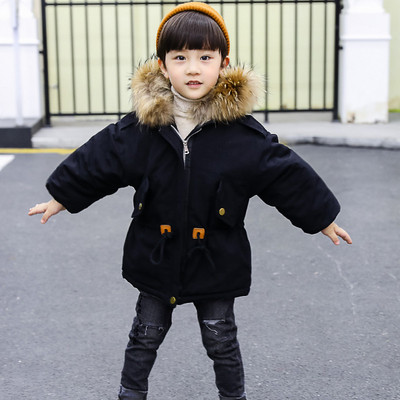 Небрежно детско яке за момчета в два цвята с пухена качулка