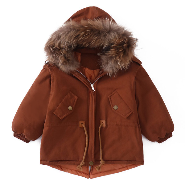 Небрежно детско яке за момчета в два цвята с пухена качулка