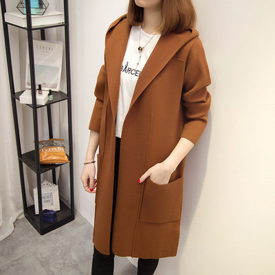 Модерно дамско палто с V-образна яка и качулка в няколко цвята