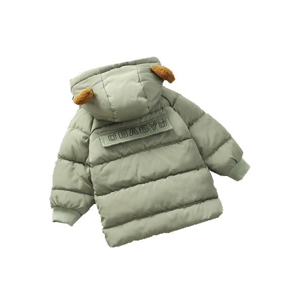 Детско плътно яке за момчета с 3D елемент в три цвята