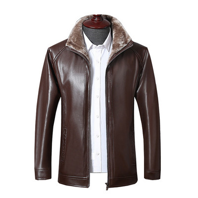 Модерно мъжко яке от еко кожа с мека подплата в няколко модела