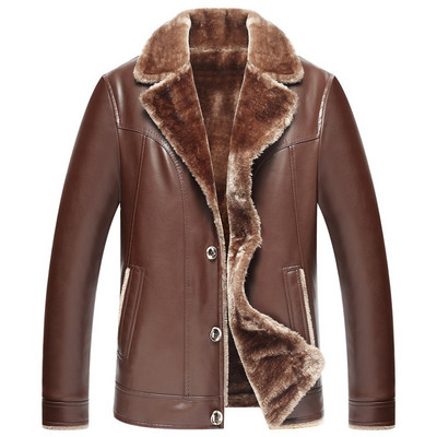 Модерно мъжко яке от еко кожа с мека подплата в няколко модела