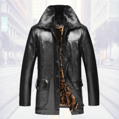 Модерно мъжко яке от еко кожа с мека подплата в няколко модела