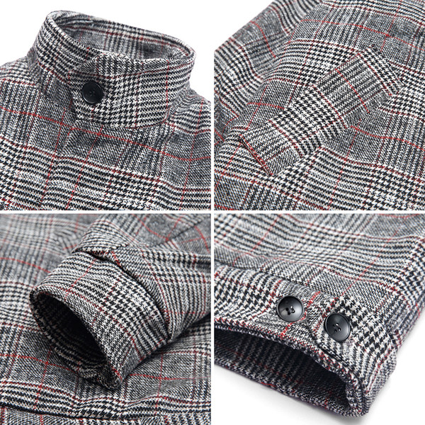 Късо мъжко палто в два цвята - широк модел