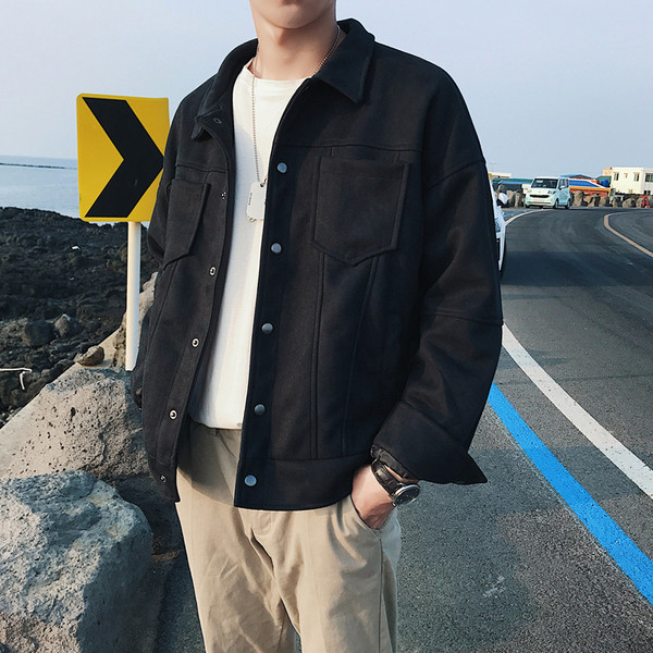 Мъжко модерно яке с джобове в три цвята