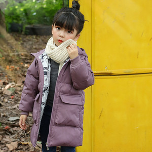 Детско зимно дълго яке в четири цвята подходящо за момичета и момчета