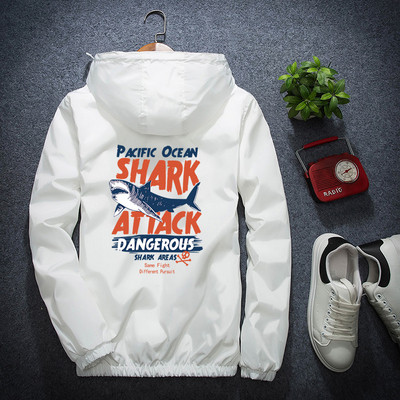 Мъжко модерно яке с надпис и щампа