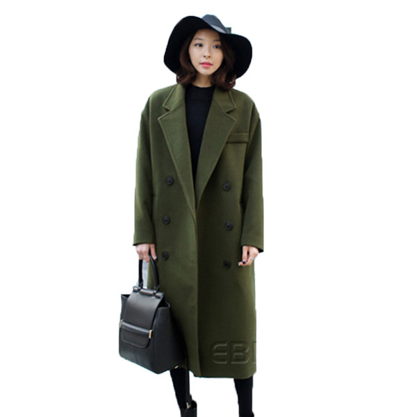 Модерно дамско палто широк модел  с V-образно декотелте в няколко цвята 