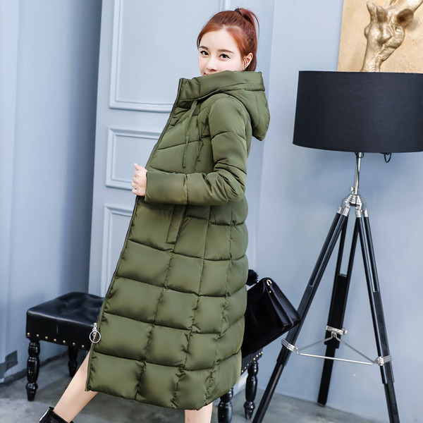 Дамско дълго  яке с качулка в четири цвята