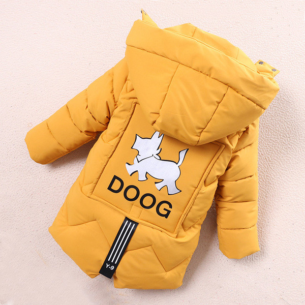 Модерно детско яке с апликация на гърба в четири цвята