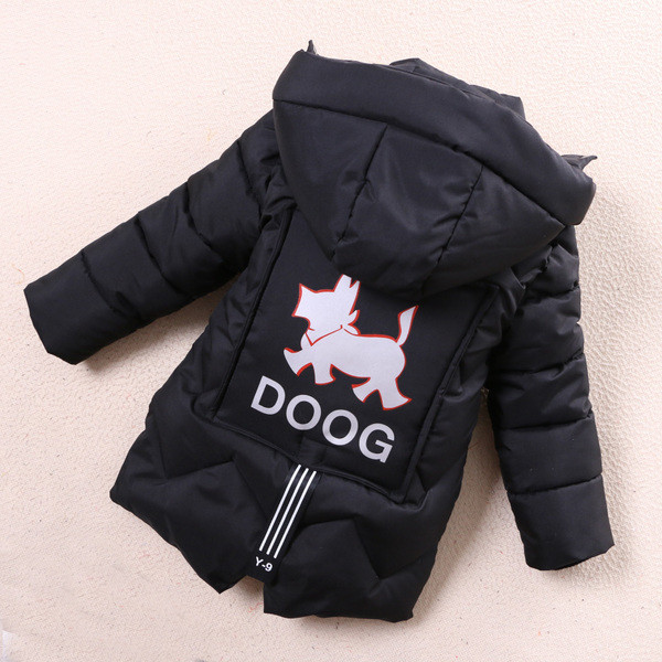 Модерно детско яке с апликация на гърба в четири цвята