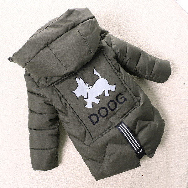 Модерно детско яке с апликация на гърба в четири цвята