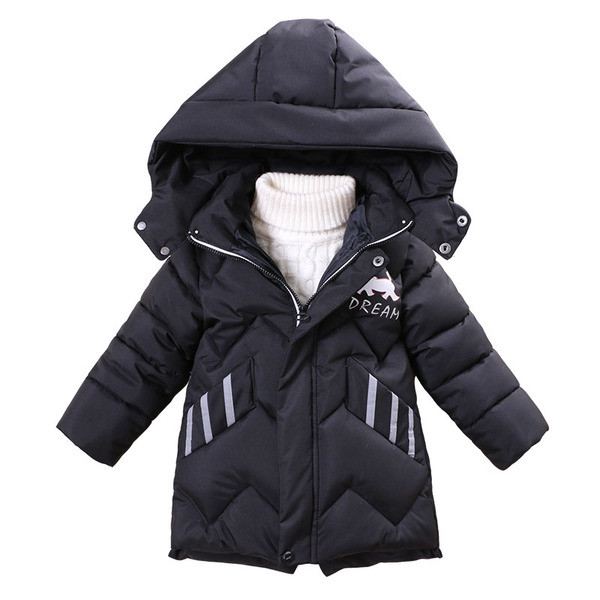 Модерно детско яке с апликация на гърба в четири цвята