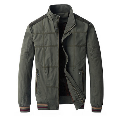 Ежедневно мъжко яке в зелен, кафяв и черен цвят