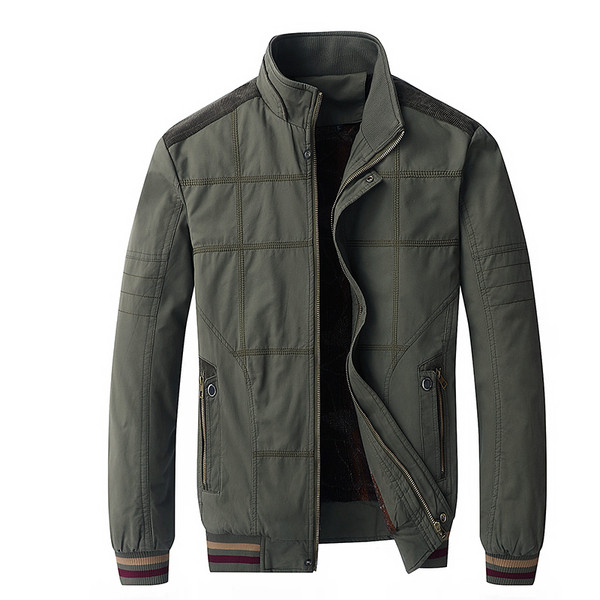 Ежедневно мъжко яке в зелен, кафяв и черен цвят