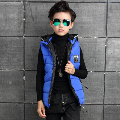 Ежедневен детски елек за момчета с качулка в три цвята