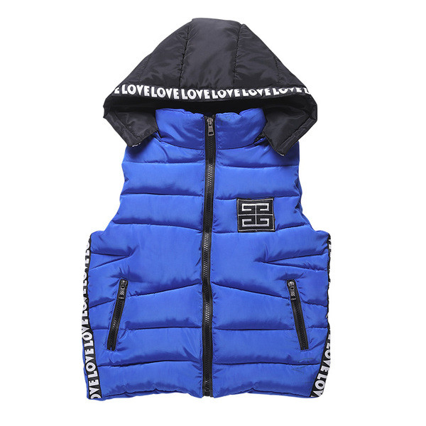 Ежедневен детски елек за момчета с качулка в три цвята