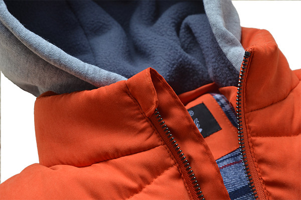 Ежедневен детски плътен елек за момчета в оранжев цвят