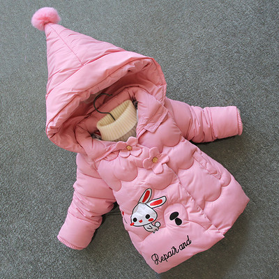 Стилно детско яке с апликация и пух в няколко цвята