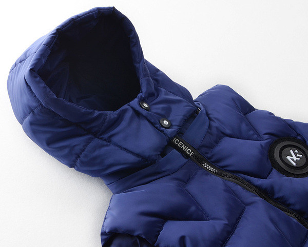 Детски небрежен елек за момчета с качулка и висока яка в три цвята