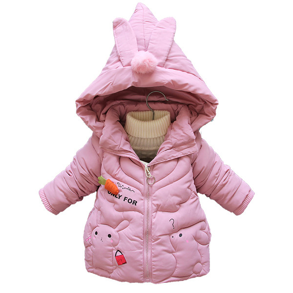 Детско зимно яке с 3D елементи в четири цвята