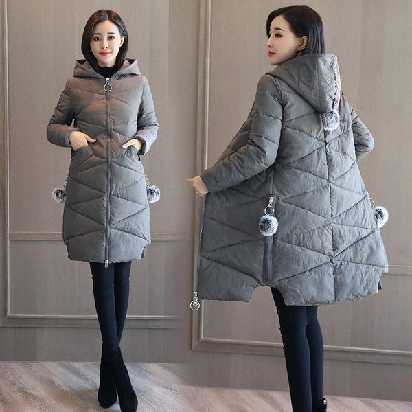 Ежедневно дамско яке в шест цвята и качулка с пух