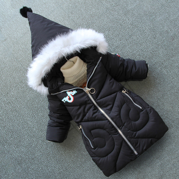 Детско зимно яке за момичета с пух в няколко цвята