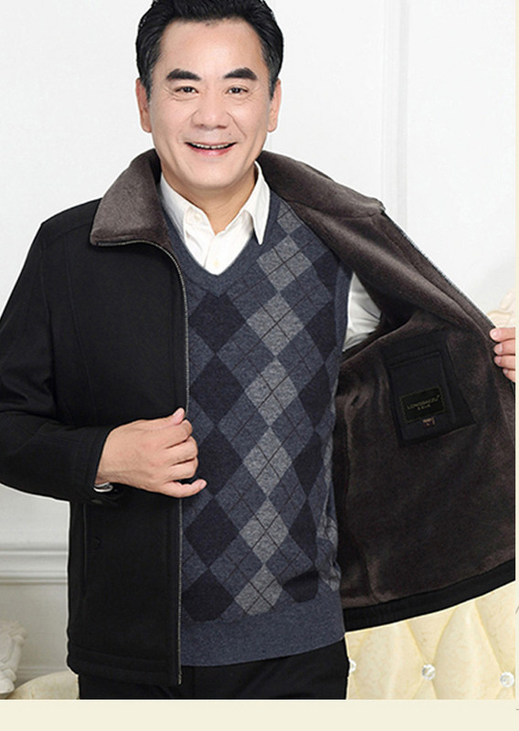 Мъжко късо палто с мека подплата в черен цвят