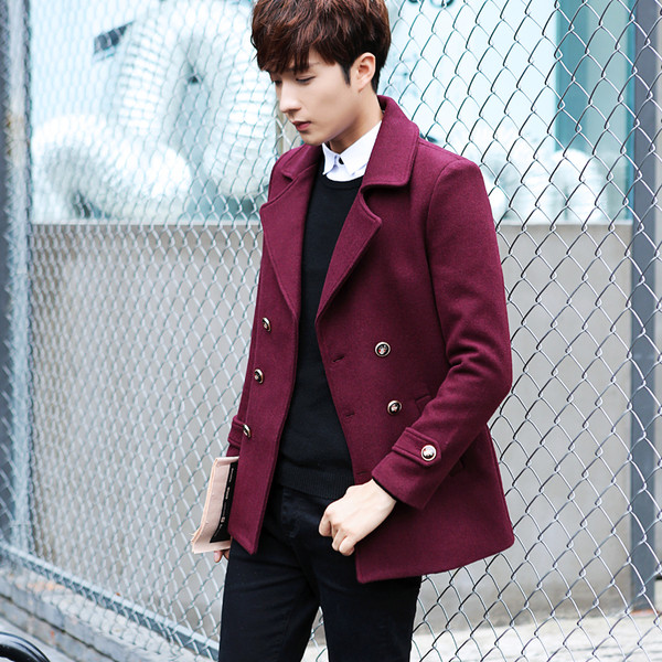 Късо стилно мъжко палто в три цвята