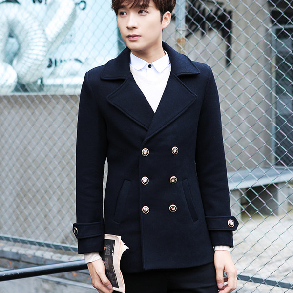 Късо стилно мъжко палто в три цвята