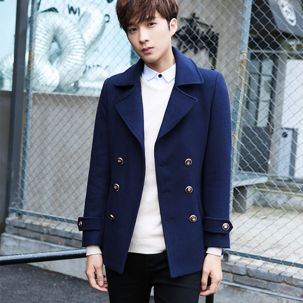 Късо стилно мъжко палто в три цвята