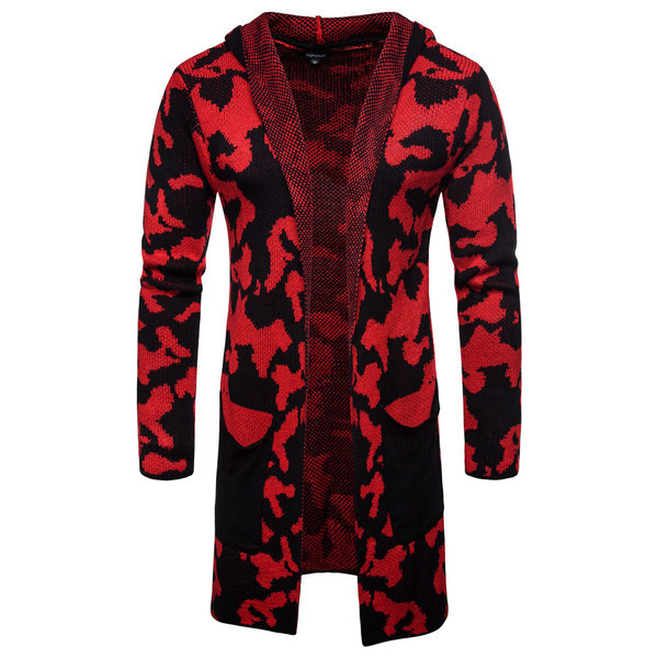 Модерна мъжка жилетка с качулка и джобове в четири цвята