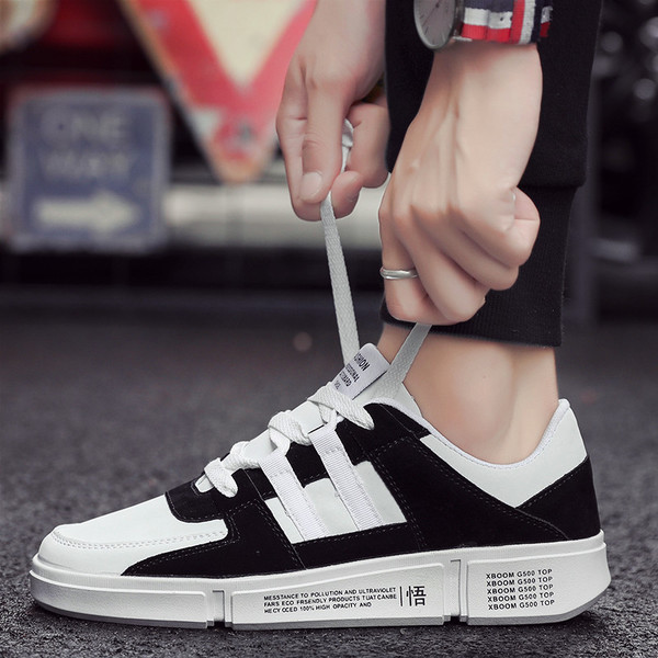 Adidasi moderni barbatesti din piele ecologica pentru toamna - doua modele in culori diferite