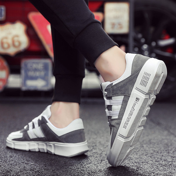 Adidasi moderni barbatesti din piele ecologica pentru toamna - doua modele in culori diferite