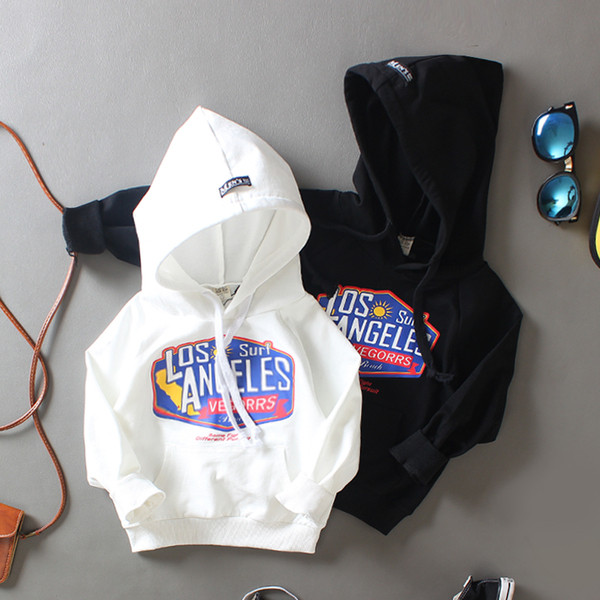 Hanorac pentru copii de culoare alb-negru potrivit pentru fete si baieti